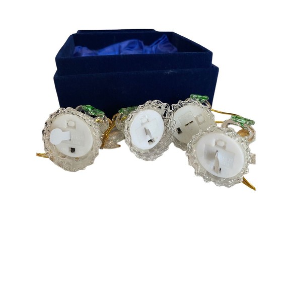 Vtg Lot of 4 Glass Angel Ornaments Christmas Color Changing Gold Green Clover - Picture 11 of 14